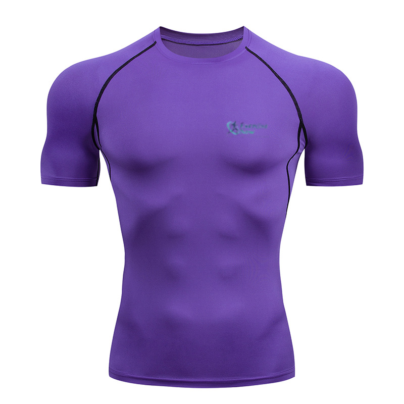Fashionable  Solid Color Short Sleeve Training Wear For Men