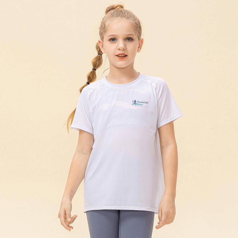 Kids Sports Dot Mesh Breathable T-shirt